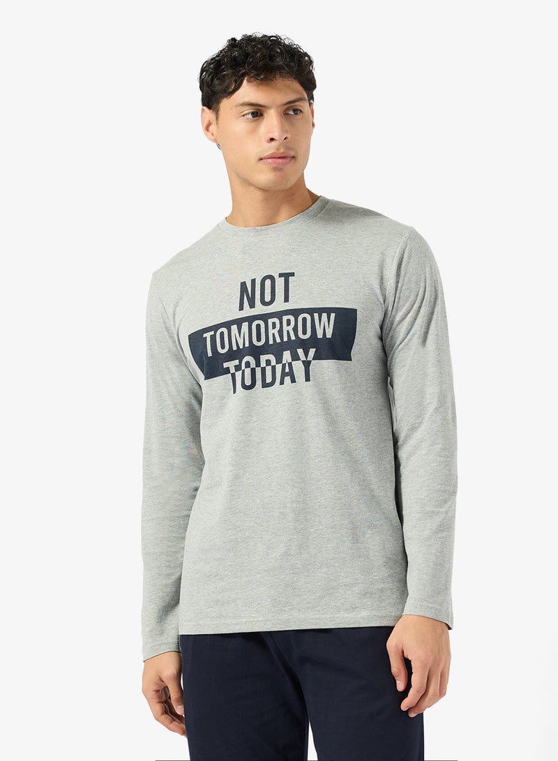 Seventy Five Printed Long Sleeve T-Shirt And Pyjamas Set - Image 3